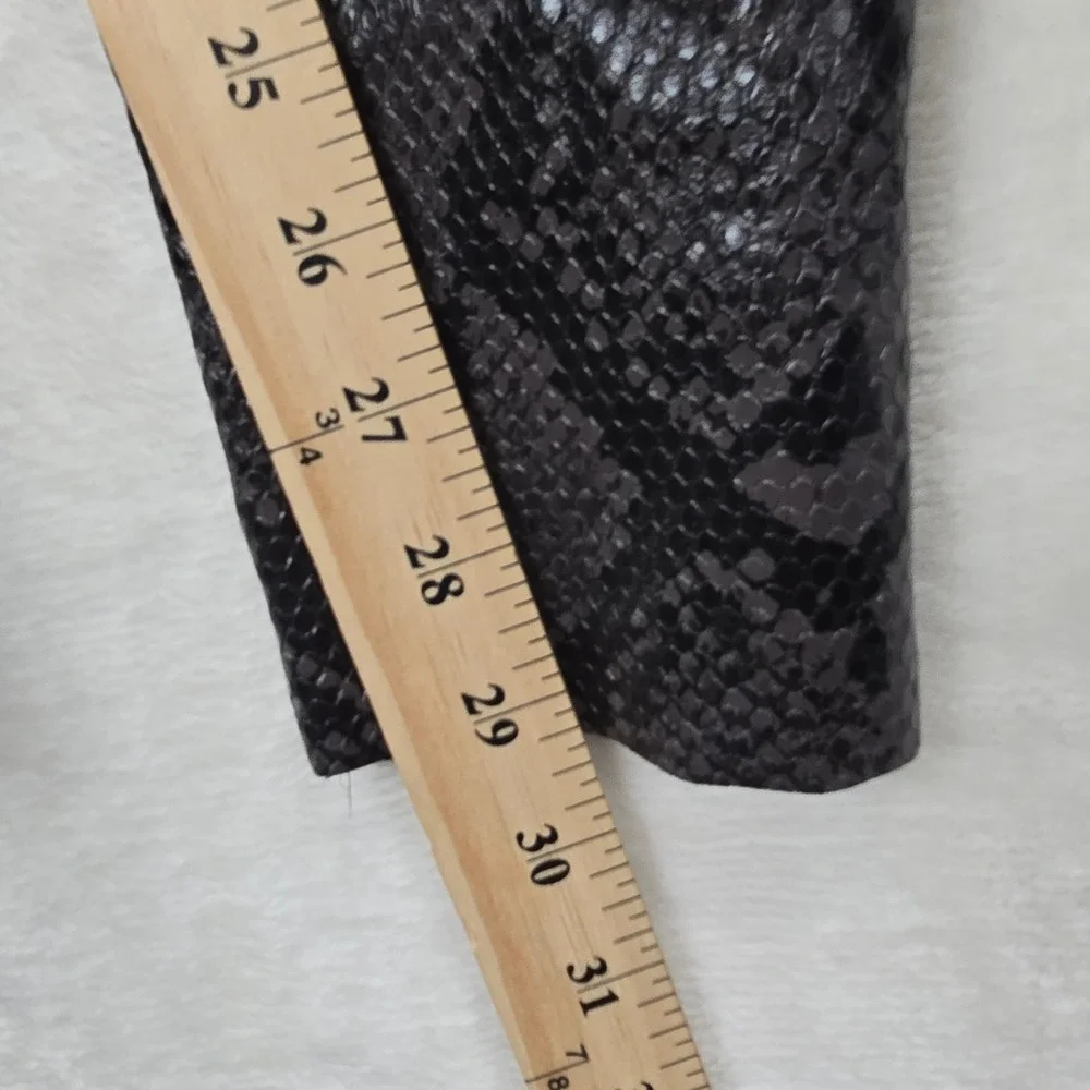 Commando Faux Leather Snakeskin Leggings Metallic Python High Rise L‎